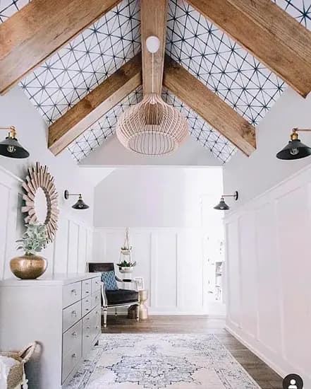 Ceiling wallpaper installation service starting at $4.00 per sq.ft.