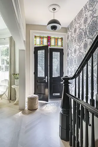 Hallway wallpaper installation service starting at $2.80 per sq.ft.